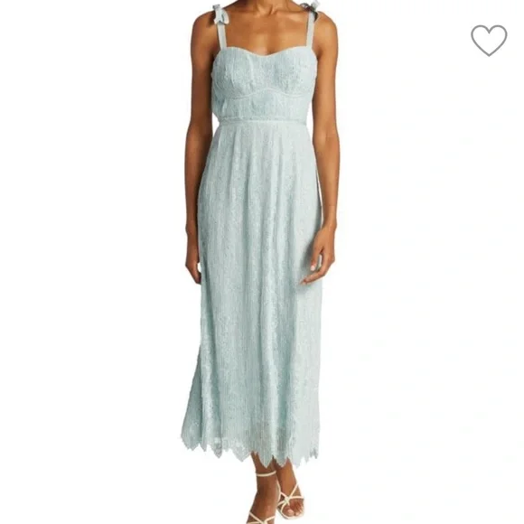chinese dress ladies Imogen Lace Bustier Midi Dress  SIMKHAI